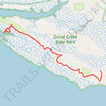 Goose Creek and Flatty Creek Trail trail, distance, elevation, map, profile, GPS track