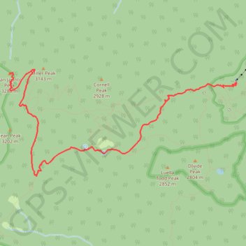 Mount San Jacinto from Palm Springs Aerial Tramway trail, distance, elevation, map, profile, GPS track