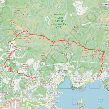 仙姑南坑 鴉山上坑 trail, distance, elevation, map, profile, GPS track