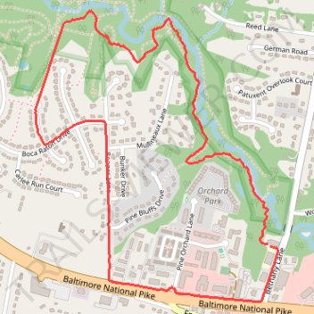 Ellicott City - David W Force Park trail, distance, elevation, map, profile, GPS track