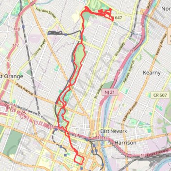Cherry blossom trail, distance, elevation, map, profile, GPS track