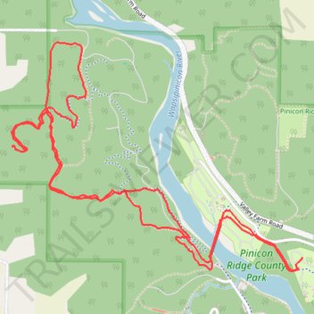 Pinicon Ridge County Park trails trail, distance, elevation, map, profile, GPS track