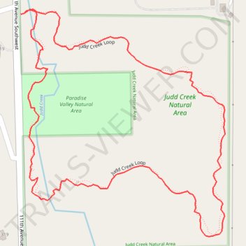 Judd Creek Loop trail, distance, elevation, map, profile, GPS track