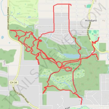 Duluth Hartley Park Trails trail, distance, elevation, map, profile, GPS track