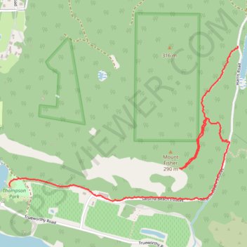 West Ridge Trail and Thompson Park trail, distance, elevation, map, profile, GPS track
