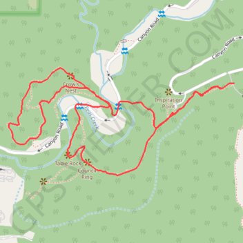 Council Ring, Table Rock and Crow's Nest Loop in Ledges State Park trail, distance, elevation, map, profile, GPS track