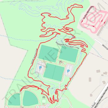 Mazeppa Park Loop trail, distance, elevation, map, profile, GPS track