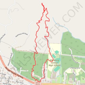 Central High School (CHS) Loop Trail via Cumberland Trail trail, distance, elevation, map, profile, GPS track