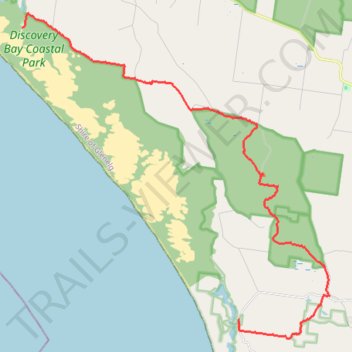 Great Southern West Walk - Swan Lake to Tarragal Caves trail, distance, elevation, map, profile, GPS track