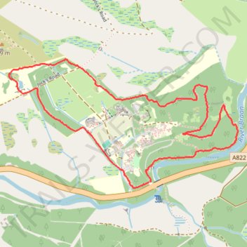 Corbenic Poetry Path loop walk trail, distance, elevation, map, profile, GPS track