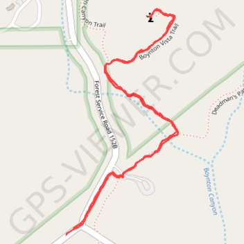 Boynton Vista Trail via Boynton Canyon Trail in Coconino National Forest trail, distance, elevation, map, profile, GPS track