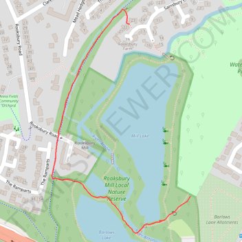 Rooksbury Mill Local Nature Preserve trail, distance, elevation, map, profile, GPS track