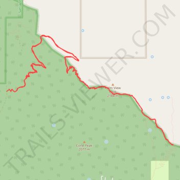 PCT CA-B Fobes Ranch Road to Cedar Spring Junction and back trail, distance, elevation, map, profile, GPS track