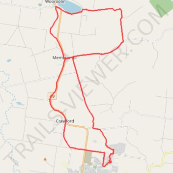 Kingaroy - East Wooroolin trail, distance, elevation, map, profile, GPS track