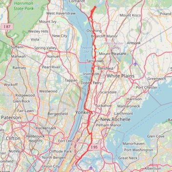 Old Croton Aqueduct Trail and Bronx trail, distance, elevation, map, profile, GPS track