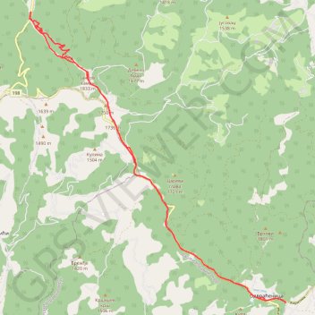 Odvraćenica - Jankov kamen - Golijska reka trail, distance, elevation, map, profile, GPS track