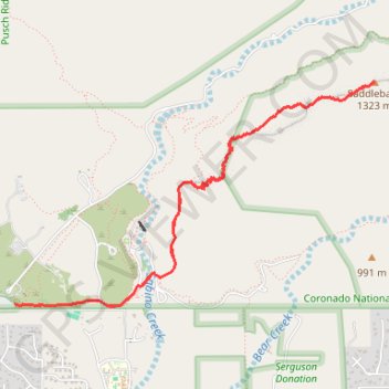 Saddleback via Phoneline Trail and Blackett's Ridge Trail in Pusch Ridge Wilderness trail, distance, elevation, map, profile, GPS track