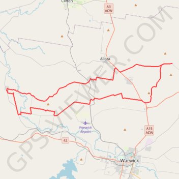 Goomburra - Mount Marshall - Pratten trail, distance, elevation, map, profile, GPS track
