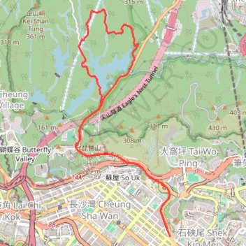 走私坳南坑 trail, distance, elevation, map, profile, GPS track