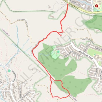 Hike near Lucas Valley trail, distance, elevation, map, profile, GPS track