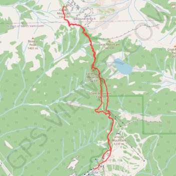 Crown Mountain trail, distance, elevation, map, profile, GPS track