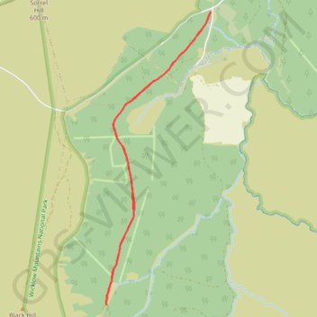 Walk to source of forest track trail, distance, elevation, map, profile, GPS track