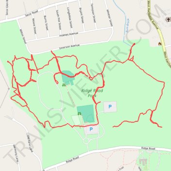 Ridge Road Park trail, distance, elevation, map, profile, GPS track