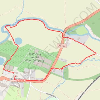 River Teme trail, distance, elevation, map, profile, GPS track