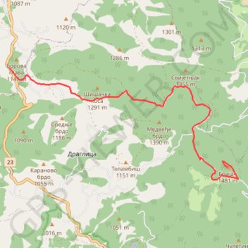 Murternica trek trail, distance, elevation, map, profile, GPS track