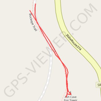 Ash Cave Fire Tower trail, distance, elevation, map, profile, GPS track