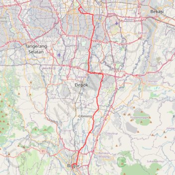 Rute dari Kantor Pusat Direktorat Jenderal Pajak, Jalan Gatot Subroto, RT.7/RW.1, Senayan, Kota Jakarta Selatan, Daerah Khusus I trail, distance, elevation, map, profile, GPS track