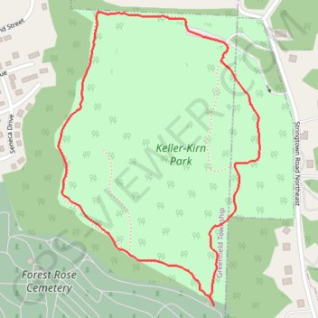 Keller Kirn outer loop trail (with entrance from cemetery) trail, distance, elevation, map, profile, GPS track