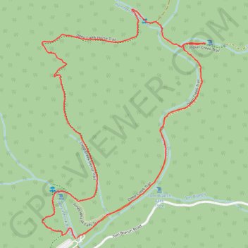 Deep Creek Waterfall Loop in Great Smoky Mountains National Park trail, distance, elevation, map, profile, GPS track