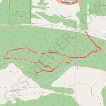 Lantzville Lookout trail, distance, elevation, map, profile, GPS track