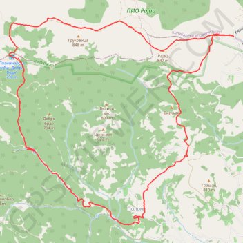 Ex. 'Lovačke priče' - Ravna reka - Dobra voda - Rajac vrh trail, distance, elevation, map, profile, GPS track