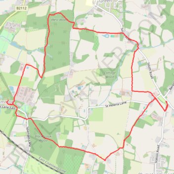 Walk - Ditchling Common, The Plough trail, distance, elevation, map, profile, GPS track