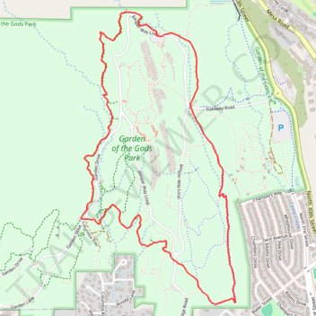 Garden of the Gods Park Loop trail, distance, elevation, map, profile, GPS track