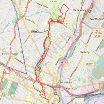 Afternoon Ride trail, distance, elevation, map, profile, GPS track
