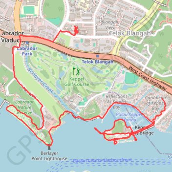 Labrador Park trail, distance, elevation, map, profile, GPS track