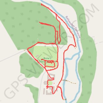 Annes Grove House Gardens trail, distance, elevation, map, profile, GPS track