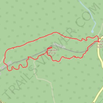 Hawksbill Loop Trail trail, distance, elevation, map, profile, GPS track