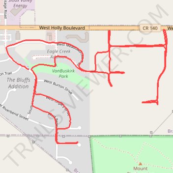 Afternoon Run trail, distance, elevation, map, profile, GPS track