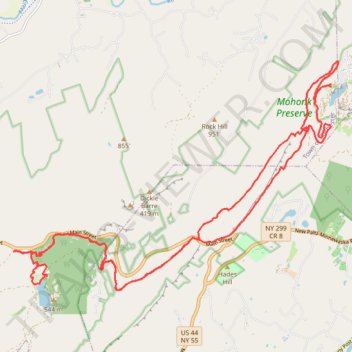 Rochester Gravel/Unpaved Cycling trail, distance, elevation, map, profile, GPS track