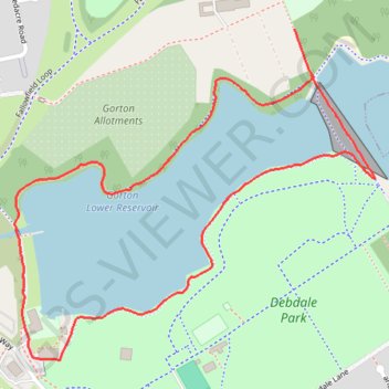 Gorton Lower Reservoir Loop trail, distance, elevation, map, profile, GPS track