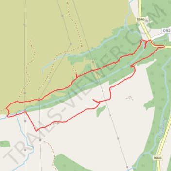 Loop walk via cross-incised stone trail, distance, elevation, map, profile, GPS track