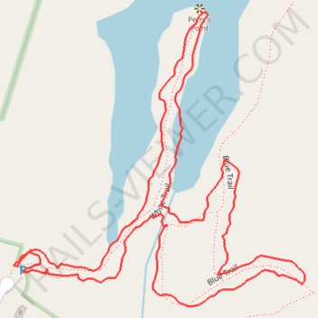 Short loop walk at Opacum Woods via Perry's Point trail, distance, elevation, map, profile, GPS track