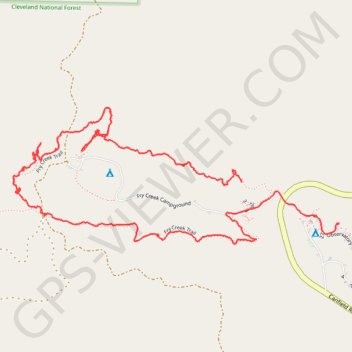 Palomar Fry Creek Trail trail, distance, elevation, map, profile, GPS track