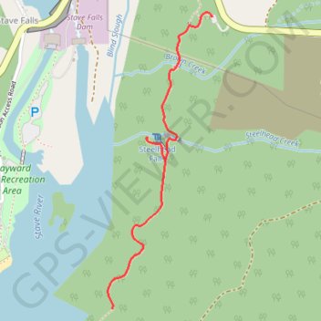 Hayward Lake - Steelhead Falls trail, distance, elevation, map, profile, GPS track