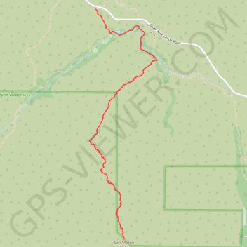 San Mateo Peak trail, distance, elevation, map, profile, GPS track
