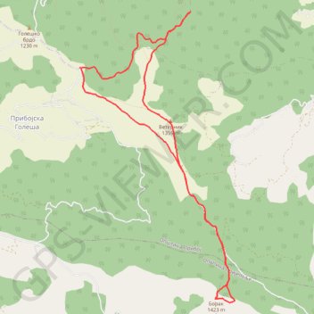 Pobijenik trail, distance, elevation, map, profile, GPS track